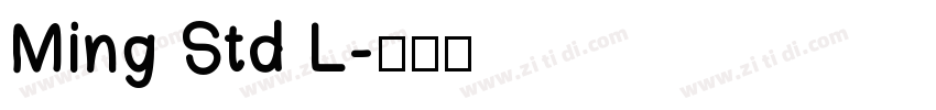 Ming Std L字体转换